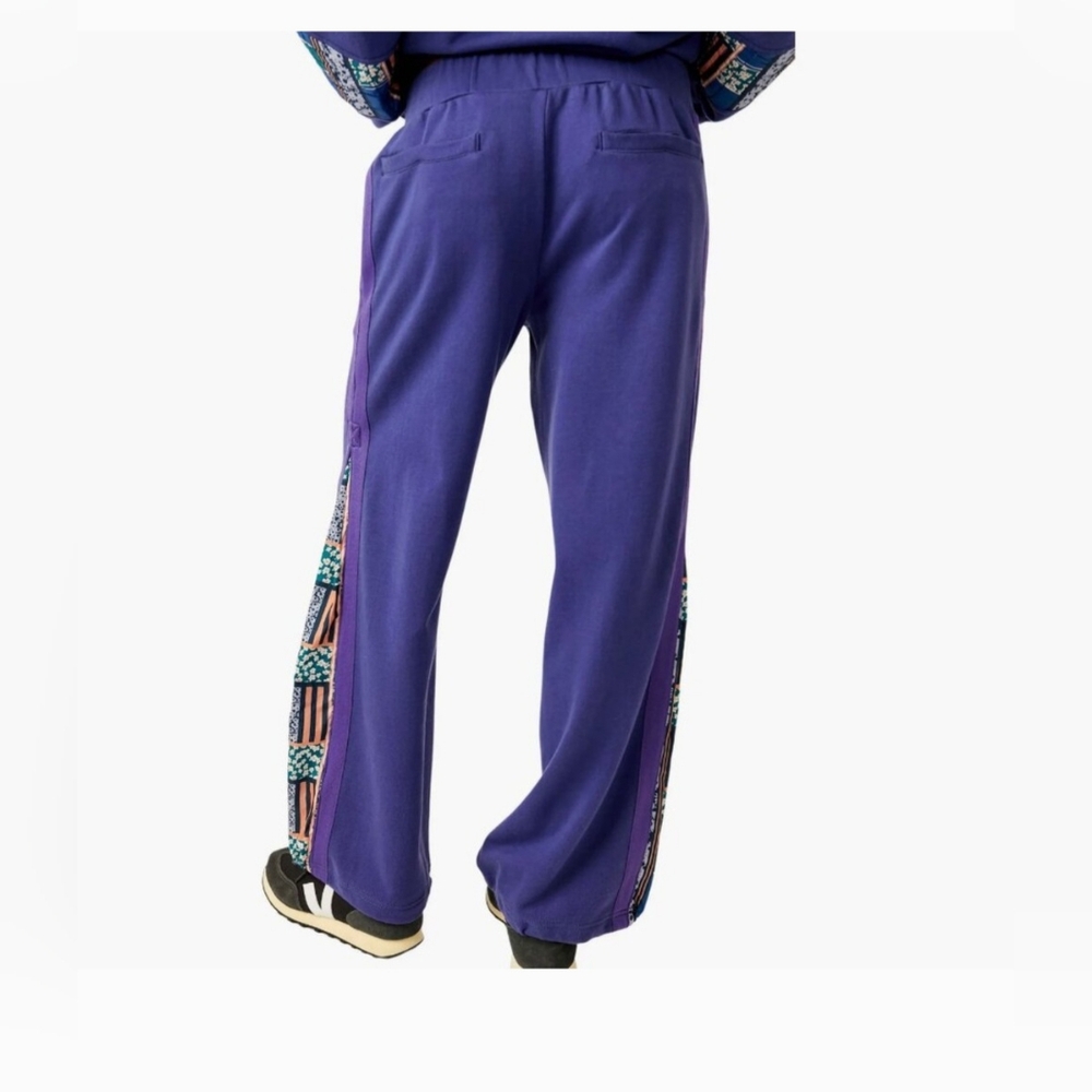 NWOT Women's Blue Fp Movement Kickoff Cotton Terry Pants Size Medium - Picture 3 of 9